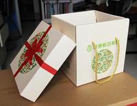 Boîte cadeau écologique en carton ondulé personnalisé avec gaufrage pour fruits, avec trous d'aération, vente en gros