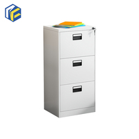 Armoire de classement verticale en métal de qualité industrielle - Robuste, 3 tiroirs, usage commercial pour la maison, le bureau, l'école, l'hôpital