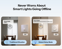 SONOFF MINIR4M-E Matter WiFi Smart Wall Switch Kontrol Aplikasi, Kontrol Suara, Google Home, Alexa, Cocok untuk Rumah