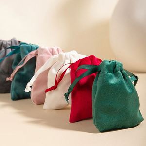 Custom Velvet <b>Drawstring</b> Pouch for Necklaces & Rings-Cosmetic <b>Makeup</b> Jewelry Gift <b>Bag</b> Silk-screen Printing Customizable Colors - Product Image 1