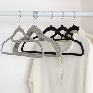 Lindon Đen Phù Hợp Với Móc 50 Gói Không Trượt Đổ Xô Nhung Móc Áo Với Tie Và Khăn Quàng Thanh - Product Image 3