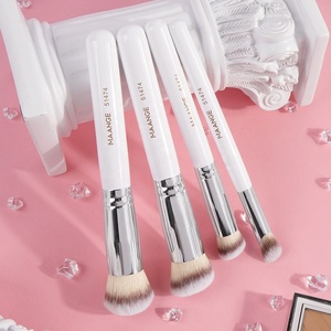 Pinceles básicos <span class=keywords><strong>de</strong></span> <span class=keywords><strong>maquillaje</strong></span> corrector para base facial, piel sintética suave inclinada, redonda, suave, contorneado, pinceles cosméticos - Product Image 2