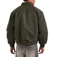Blousons Bomber Décontractés Vert Olive Hiver Personnalisables OEM Design Tendance Épais Style Aviateur Oversize pour Hommes