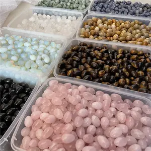 Cristales curativos naturales para chakras, piedras surtidas, huevos pulidos, gemas de cristal, gran oferta, colección de piedras