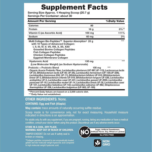 Collagène organique avancé, absorption supérieure, soutien à l'éclaircissement de la peau, cheveux sains, haute teneur en protéines, faible teneur en glucides, multi-collagène, biotine - Product Image 2