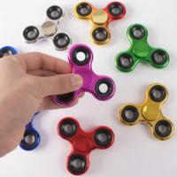 Spinner à main personnalisé avec logo, placage UV, ABS, revêtement métallique brillant, jouet gyroscopique pour adultes et enfants, anti-anxiété