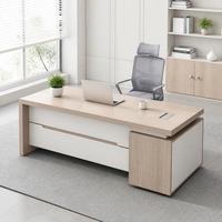 Ensemble de chaise de bureau exécutive et armoire, surface anti-rayures, mobilier de bureau moderne en bois imperméable, vente en gros directe d'usine