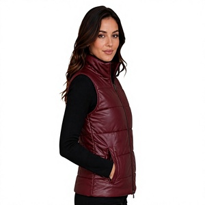 Zip Up Hooded <b>Thermal</b> Winter Puffer <b>Vest</b> For Cold Weather - Product Image 4