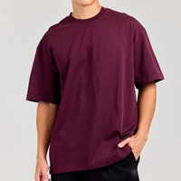 T-shirt Homme Personnalisé Col Rond Coupe Slim Extensible Séchage Rapide Formel Léger Respirant Gym Fitness 100% Coton Tricoté Vente en Gros
