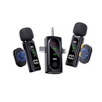 Nouveau microphone cravate sans fil T90 3-en-1 dynamique, portable, 2.4G, léger, omnidirectionnel, avec réduction de bruit, en plastique