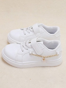 Scarpe sportive da ragazza 2024 primavera nuove scarpe <span class=keywords><strong>bianche</strong></span> piccole in pelle traspirante Top scarpe da ginnastica per studenti - Product Image 4