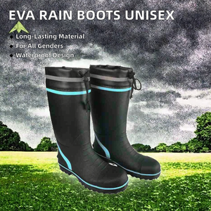 Bottes de pluie unisexes en EVA composite thermique, super résistantes à l'usure et imperméables, avec semelle intérieure en caoutchouc personnalisable et doublure en maille d'été – Direct Usine - Product Image 2