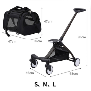 Venta al por mayor desmontable plegable transpirable viaje portátil gato bolsa de transporte perro mascota cochecito - Product Image 2