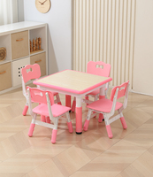 Ensemble Table et Chaise Ergonomiques en Plastique pour Enfants, Bureau d'Apprentissage Précoce pour Bébé, Réglable, Écologique et Sûr pour la Chambre