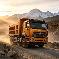 Truk Pengangkut HOWO NX 8x4 dengan Bak Hidrolik Pengunci Otomatis, Truk Tambang untuk Menghindari Risiko Terguling Secara Tak Sengaja