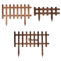 Valla de Madera Carbonizada de Estilo Rústico Anticorrosiva para Jardín Exterior