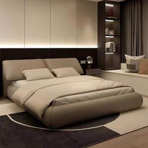 कारखाने सीधे बेच रहा है मास्टर बेडरूम के लिए मास्टर बेडरूम किंग रानी आकार बिस्तर के लिए होटल चमड़े के लिए रानी आकार बिस्तर सेट - Product Image 1