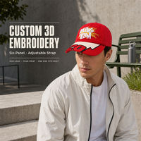 Casquette de baseball personnalisée pour équipe de course, brodée, six panneaux, réglable