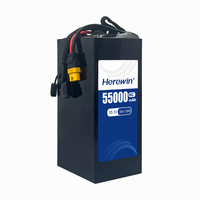 Аккумулятор Herewin 8C 14S1P 55.3V 55000mAh с высокой плотностью энергии, легкий, высоковольтный, для сельскохозяйственных БПЛА VTOL