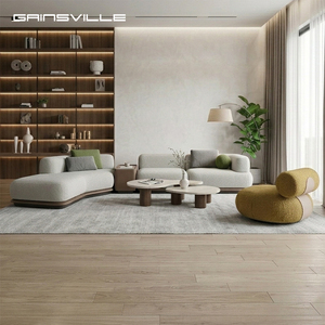 Luxury Cream Style Curved Modular Sofa Set with Marble Coffee Table <strong>2026</strong> <strong>New</strong> Designer Living Room <strong>Furniture</strong> - Product Image 1