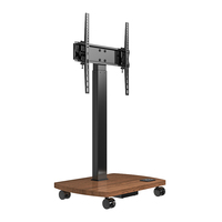 Nuevo Soporte de Suelo Motorizado Ajustable en Altura para Monitor de 23"-60" con Ruedas y Freno, Carro con Estante de Almacenamiento SPCC de 55*38cm, Modelo 2026 de Gran Venta