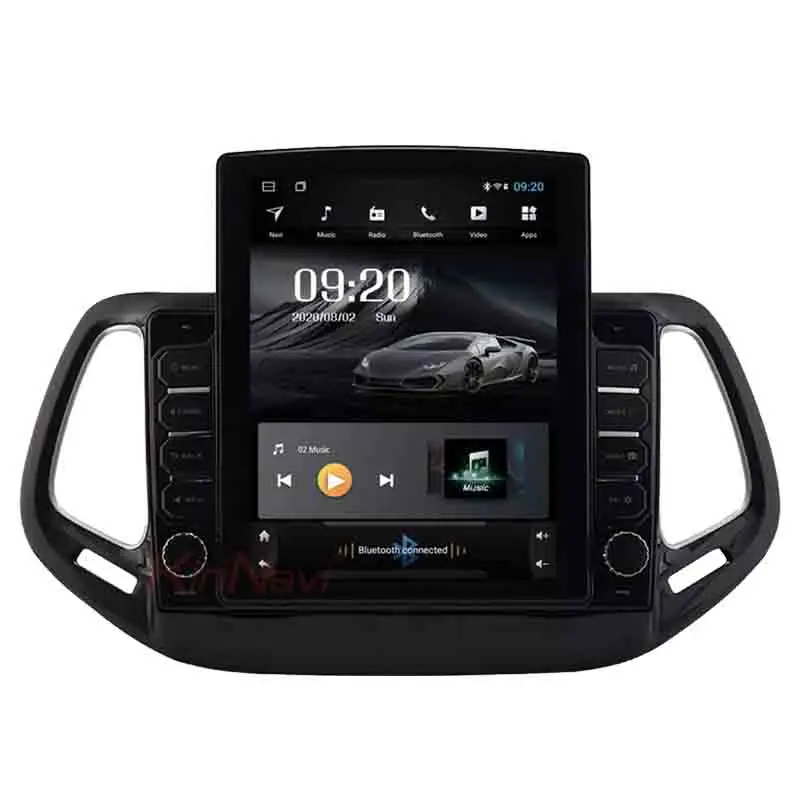 KiriNavi Radio Mobil 9.7 Inci Android 10, untuk Jeep Kompas Navigasi GPS Dvd Pemutar Stereo Audio Video Mobil DSP BT 4G WIFI 2017 - 2019