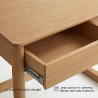 Bureau d'étude moderne en bois naturel pour enfants avec panneau perforé, tiroir de rangement et étagère – Robuste et durable pour l'école, la chambre et la salle de jeux