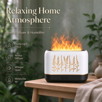 Diffuseur d'arômes pour chambre à coucher, facile à remplir et à nettoyer, lumière chaude, télécommande, arrêt automatique, humidificateur surdimensionné, pour chambre de bébé et plantes