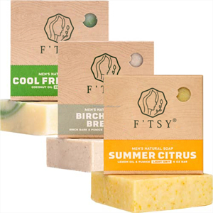 Tất cả óc chó tự nhiên râu Xà phòng thanh người đàn ông râu dầu gội & điều hòa Thanh <span class=keywords><strong>3PCS</strong></span> Bộ xà phòng - Product Image 4