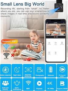 artefacto de seguridad para el hogar! Mini Cámara Inalámbrica Tuya Full HD con 115 °   Detección de ángulo amplio, alarma automática, visualización remota, bricolaje - Product Image 6