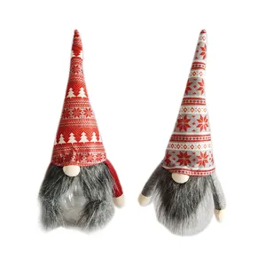 xmas gnome treat bottle sugar nuts food storage containers nordic fabric santa claus no face christmas decoration