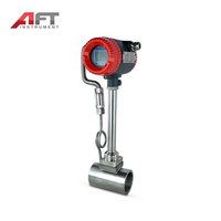 Fast Response Inert Gas Chemical Oil Water Air OEM Vortex Flow Meter DC24V for Boiler Steam and Energy