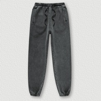 Celana Jogger Pria Trendy Edgy Vintage Berlapis Fleece, Celana Sweatpants Tebal Berbahan Brushed dengan Manset Elastis, Celana Streetwear