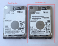 WD10SPSX 1TB 2.5 Inch Internal SATA HDD 7200 RPM SATA 6Gb/s dengan Cache 64MB untuk Notebook Desktop PC HP OEM