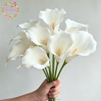 Groothandel EV Touch Witte Calla Lelie Kunstbloemen Bloemstuk voor Thuis, Hotel, Eettafel, Bruiloftdecoratie