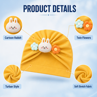 Turban Bébé Personnalisé avec Logo, Bandeau Lapin Personnalisé, Bonnet pour Nourrisson, Accessoires Cheveux Fille, Marque Privée OEM ODM Direct Usine
