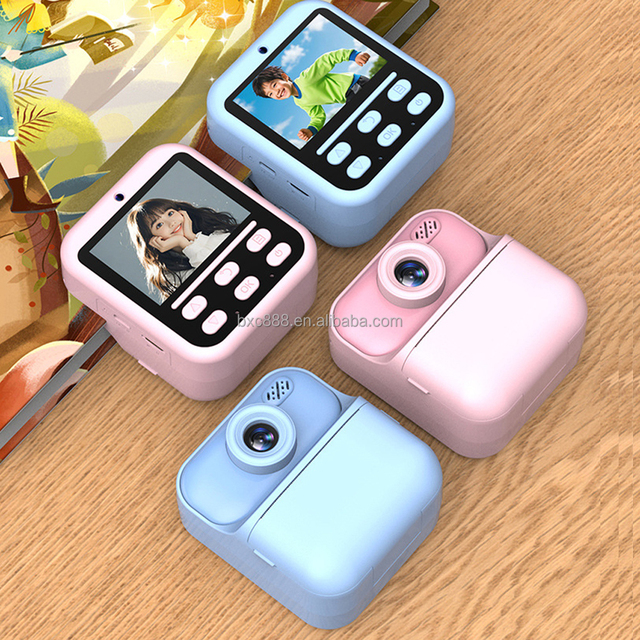 High Quality Toddler Digital Camera with CMOS Sensor 2400W Pixel 2.4" HD Display Thermal Instant Print for Kids Dino Unicorn