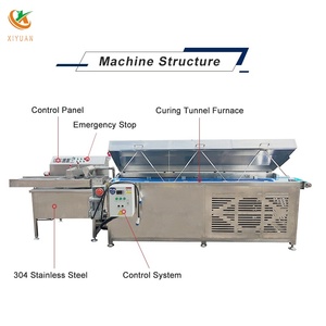 Machine <span class=keywords><strong>de</strong></span> glaçage au chocolat industrielle multifonctionnelle commerciale + tunnel <span class=keywords><strong>de</strong></span> refroidissement pour pain, crêpes, barres chocolatées - Product Image 2