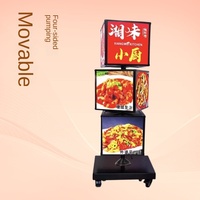Enseigne lumineuse LED verticale durable et étanche avec cadre en acier, pour publicité extérieure, montage mural, rotative, pour restaurant, modèle Hot Pot Door Sign, alimentation DC