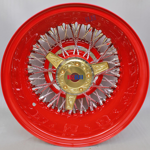 Jantes à rayons rouges de 13 pouces, jantes à rayons Lowrider - Product Image 4