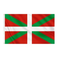 Drapeau basque Ikurrina personnalisé OEM 90x150cm en polyester pour décoration extérieure, imprimé recto-verso, bannière 3x5ft pour événements culturels