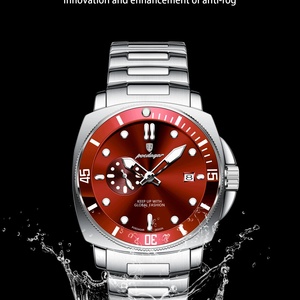 Montres de luxe pour hommes, étanches, en acier inoxydable, lumineuses, avec date, chronographe, montre-bracelet à quartz de haute qualité pour hommes - Product Image 6