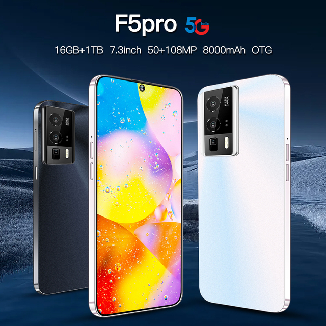 Hot Selling F5 PRO+ Original Android 13 Smartphones 7.3 Inch 16GB+1TB 10 Core 5g OTG Cellphones Smart Mobile Phones