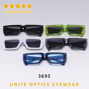 Gafas de Sol Rectangulares Negras de Estilo Retro con Protección UV y Marco de PC, con Logotipo Personalizado al por Mayor, a la Moda y Económicas para Hombre - Product Image 6