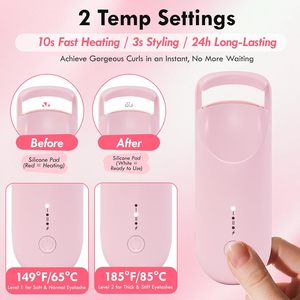 Portable <b>Heated</b> Eyelash Curler Rechargeable Lash Styling Tool for Women Makeup - Product Image 3