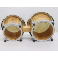 Professional Classic Wood Bongos Percussion Instrument with Ergonomic Design for High Quality Performance