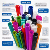 Tuyau rond en plastique extrudé PP PVC ABS de couleur personnalisée, diamètre de 50 à 300 mm, tube en plastique pour la construction, les meubles et l'usage industriel