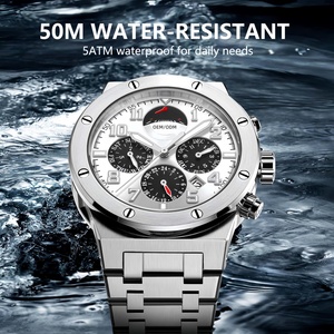 ODM Custom logo Miyota 9100 automatico Multi-funzione meccanico uomo in acciaio inox orologio con mese di settimana <span class=keywords><strong>24</strong></span> ore - Product Image 5
