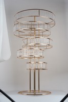 Porte-fleurs de luxe en métal doré au design moderne centre de table de décoration de mariage de haute qualité avec vase à fleurs pour les fêtes