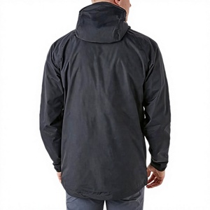 Chaqueta de lana formal de invierno unisex personalizada al por mayor, talla grande, con cremallera frontal, cortavientos, con capucha, acolchada y cálida - Product Image 4